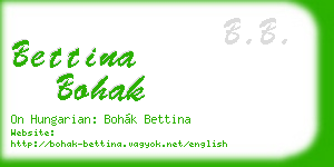 bettina bohak business card