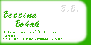 bettina bohak business card